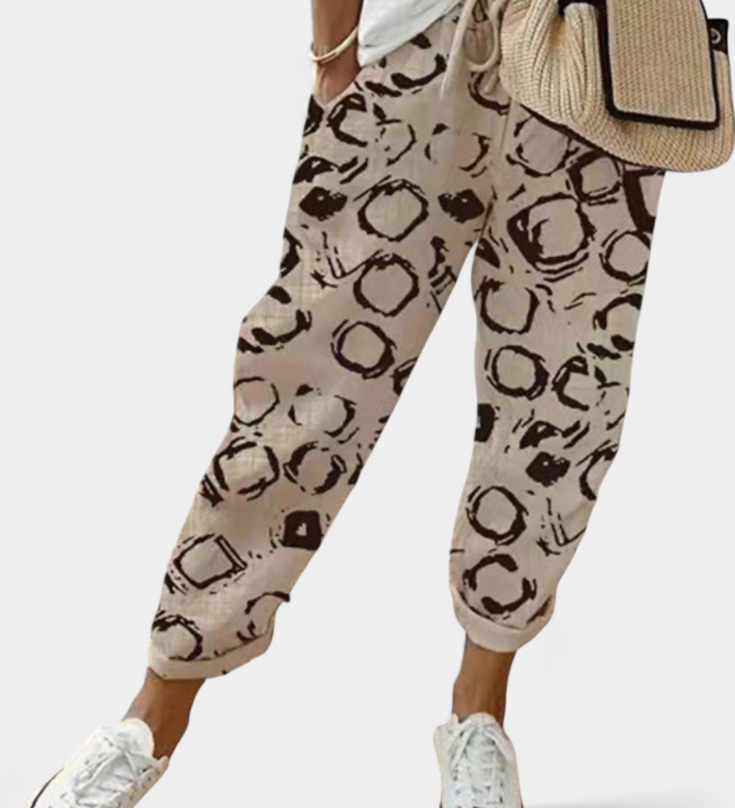 Mely Pantalony z Lnu s Uvolněným Střihem a Nadčasovým Stylem