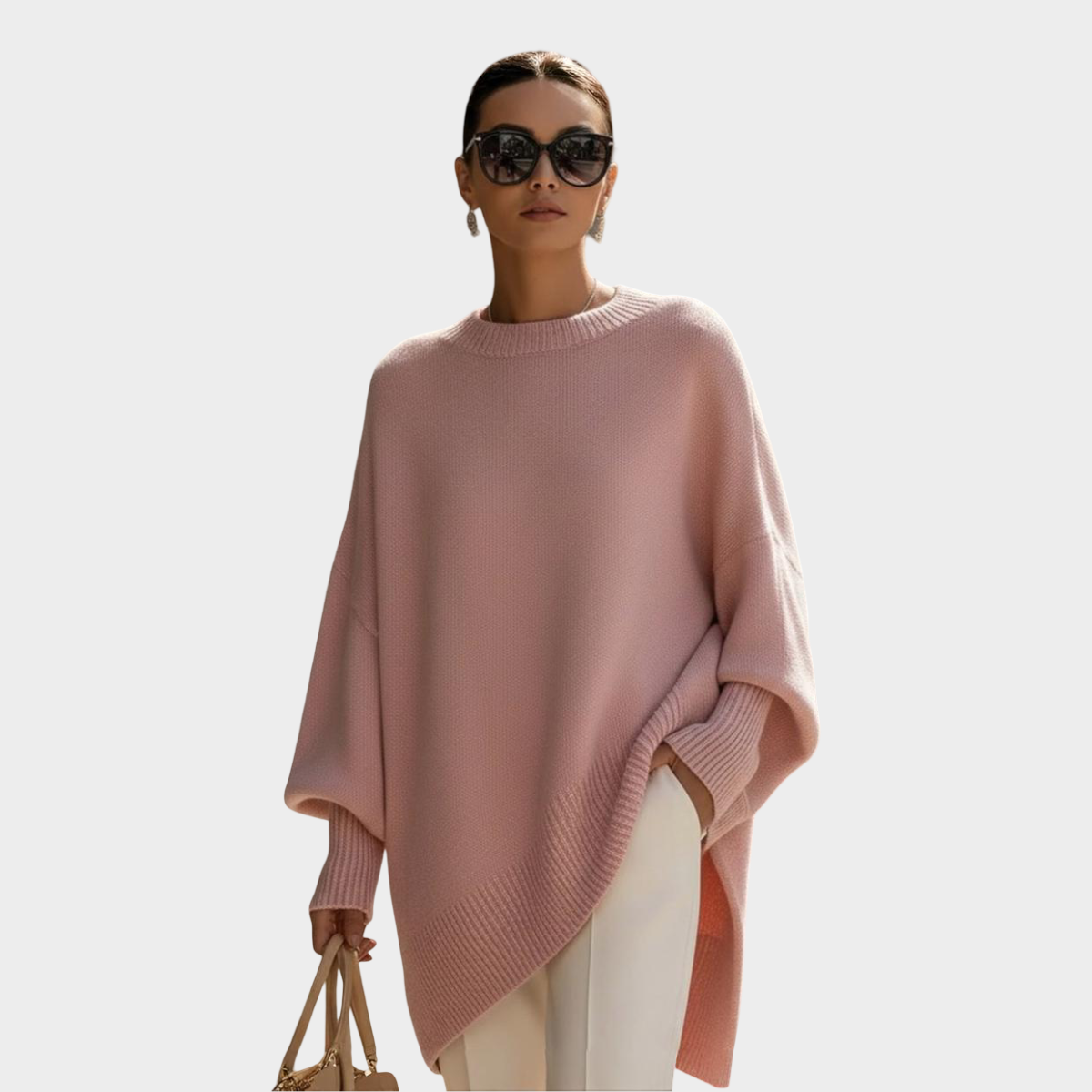 Evelyne – Elegantní svetr s asymetrickým lemem