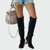 Magdaléna - Kožené ortopedické boty až ke kolenům