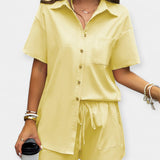 Karolína - Pohodlná souprava s košilí a šortkami