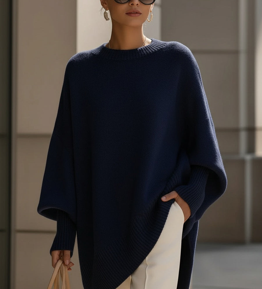 Evelyne – Elegantní svetr s asymetrickým lemem