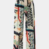 Arce Kalhoty s Vysokým Pasem a Květinovým Vzorem