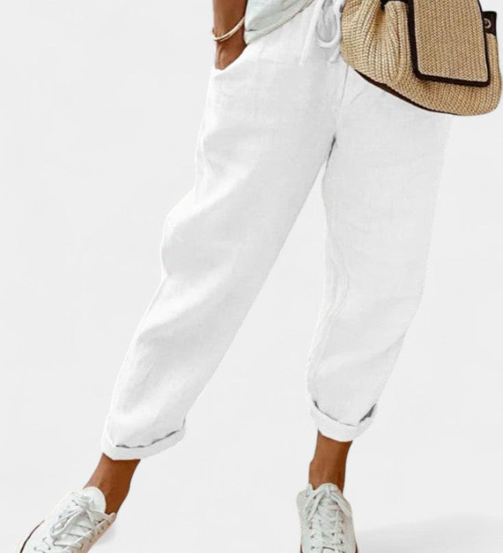 Alba Pantalony s rovnými nohavicemi a prodyšné