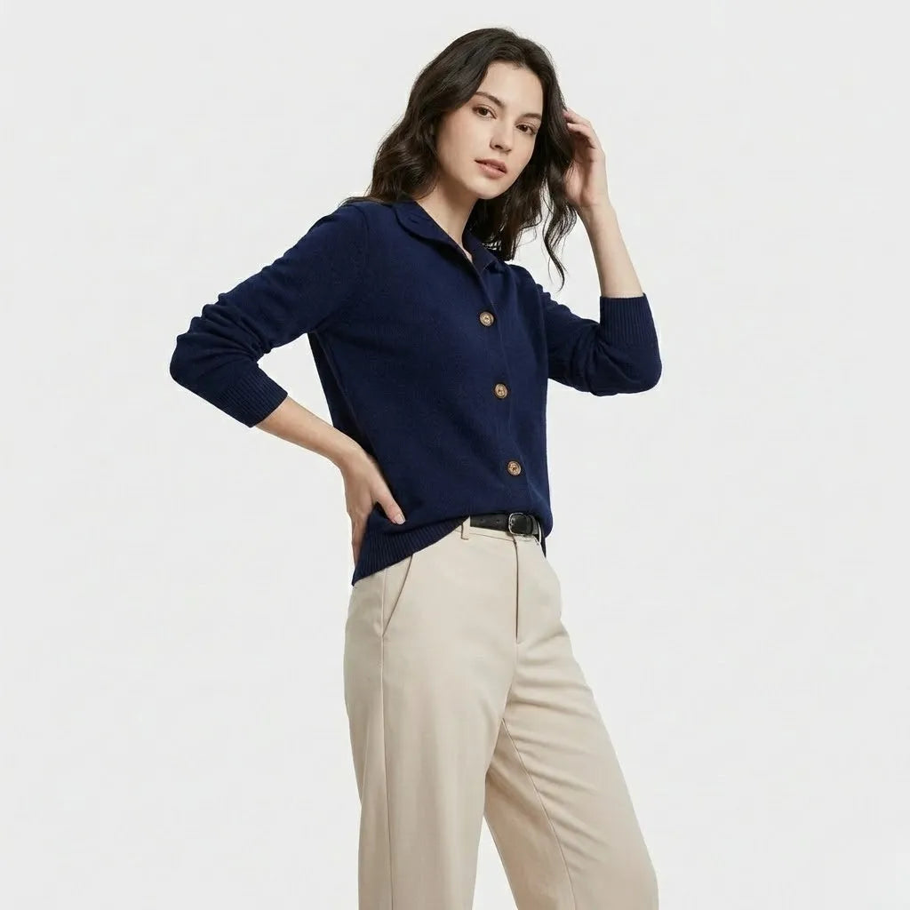 Cardigan de malha suave | Corte direito | Elegância intemporal para o dia-a-dia