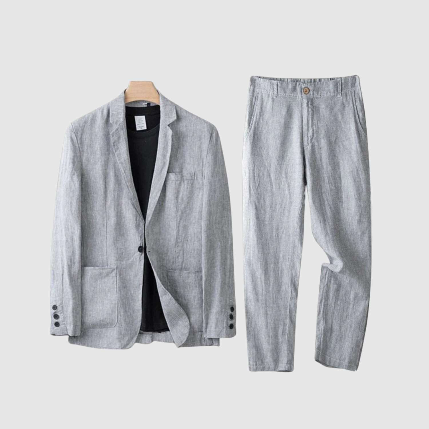 Lněný komplet s přirozenou elegancí