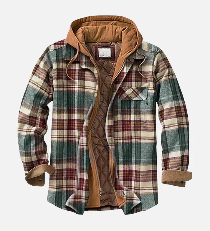 THOMAS - Urbaní kostkovaná patchworková bunda