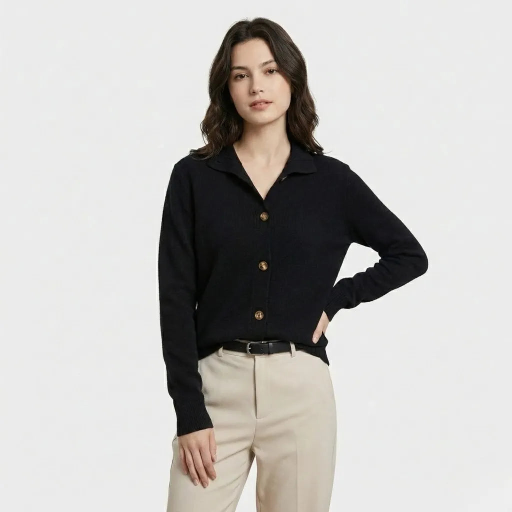 Cardigan de malha suave | Corte direito | Elegância intemporal para o dia-a-dia