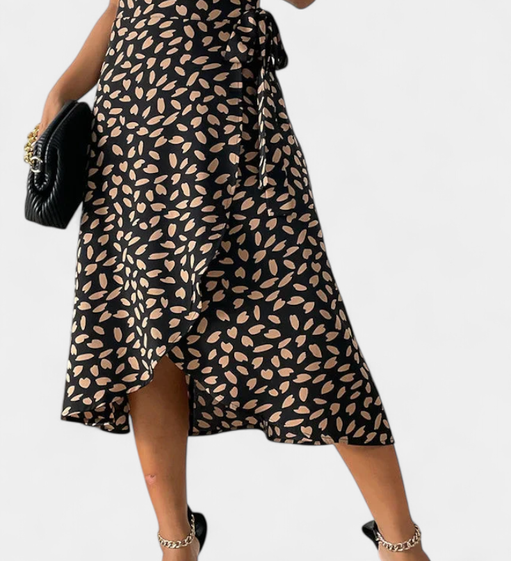 Camila Boho Zavinovací Sukně s Asymetrickým Vzorem