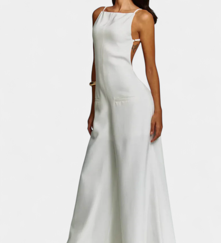 Belén Mono Halter s Širokými Nohavicemi a Odrážejícími Se Liniemi