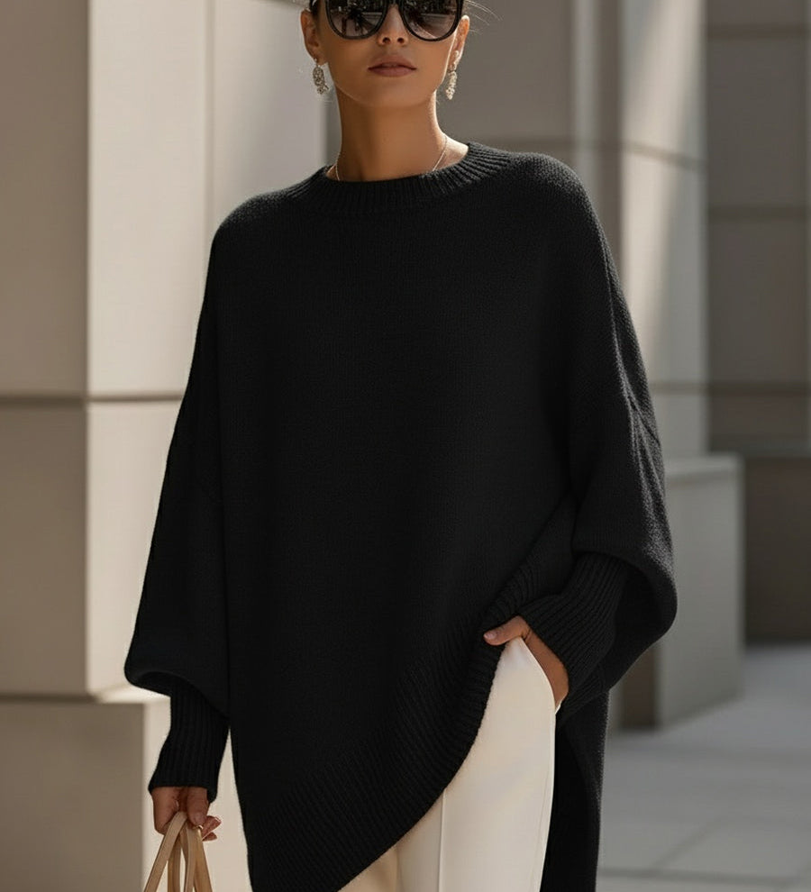 Evelyne – Elegantní svetr s asymetrickým lemem