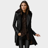 Laura - Elegantní 3/4 kožený kabát