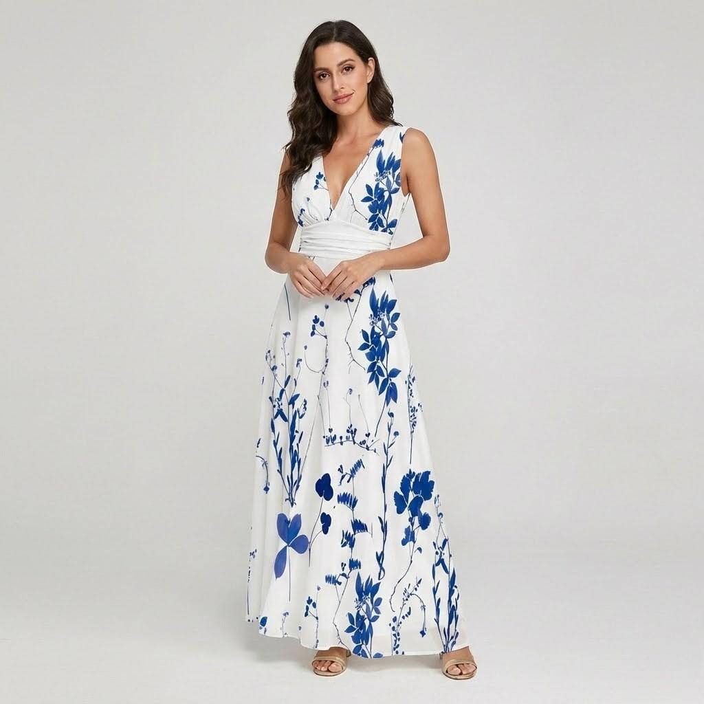 Vestido fluido em algodão leve | Corte acinturado | Elegância feminina com movimento
