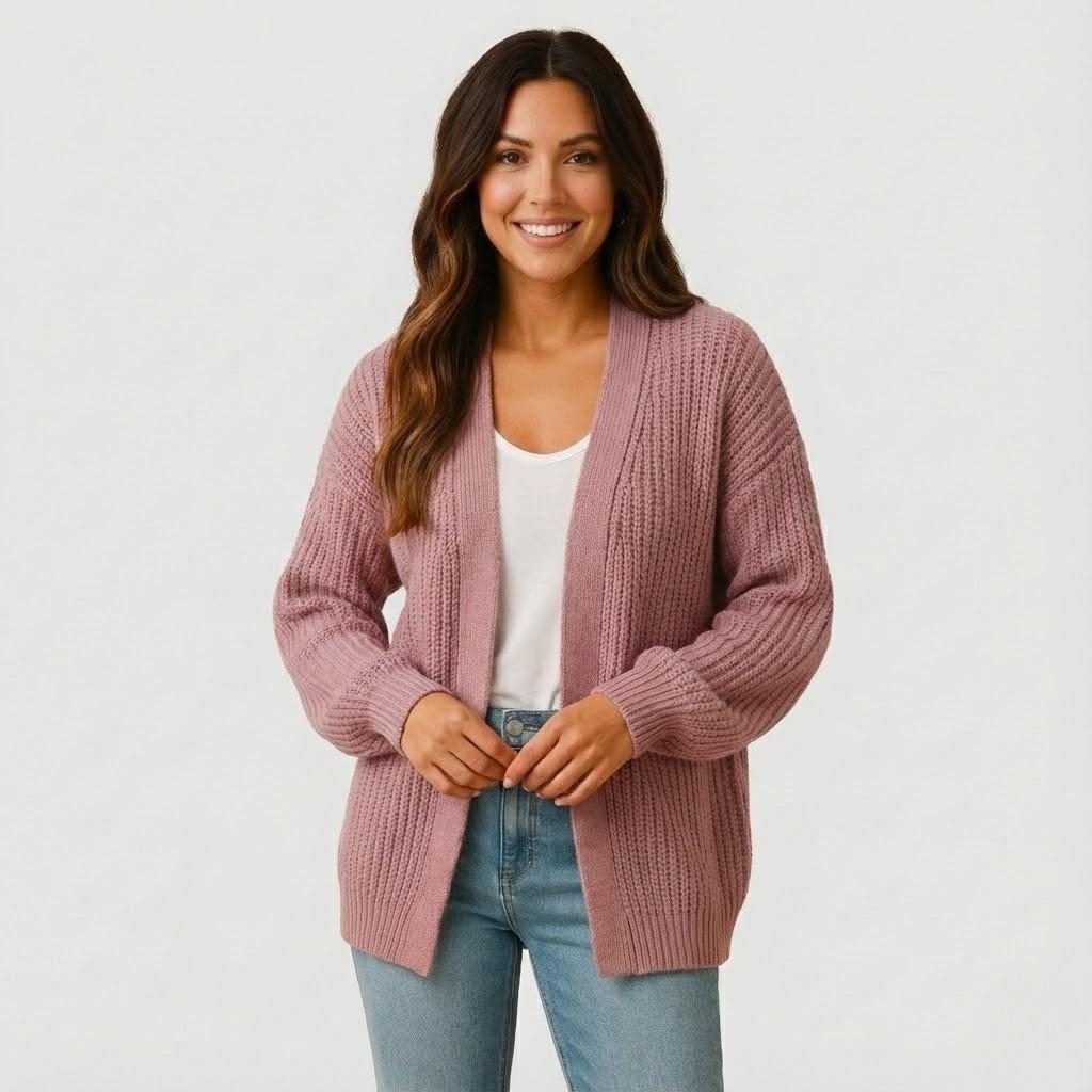 Cardigan de malha suave | Corte solto | Conforto casual elegante
