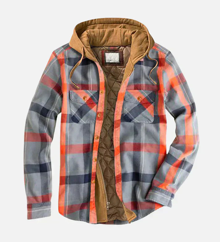 THOMAS - Urbaní kostkovaná patchworková bunda