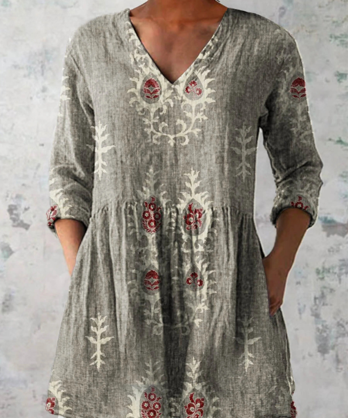 Elise | Blusa Longa com Decote em V