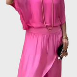 Stella - Top široký a kalhoty se roztržením – Sada dvou kusů ze šifonu