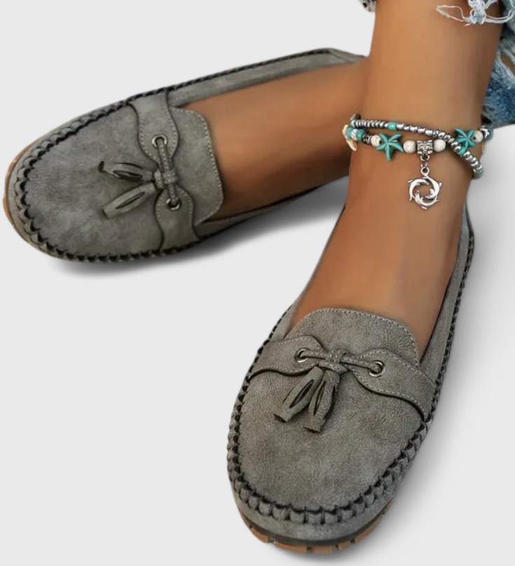 Peony klasické mokasíny z jemné kůže s třásněmi