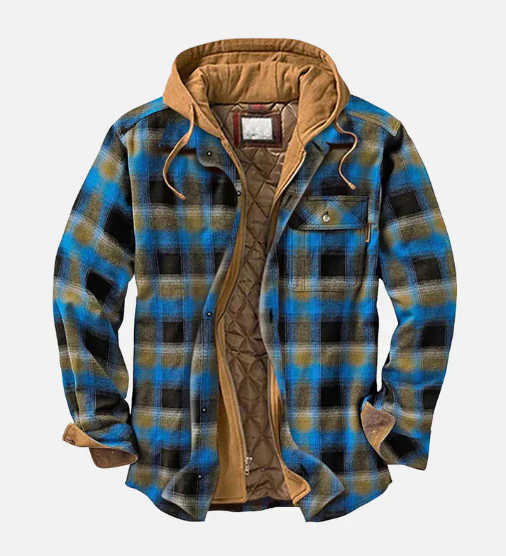 THOMAS - Urbaní kostkovaná patchworková bunda