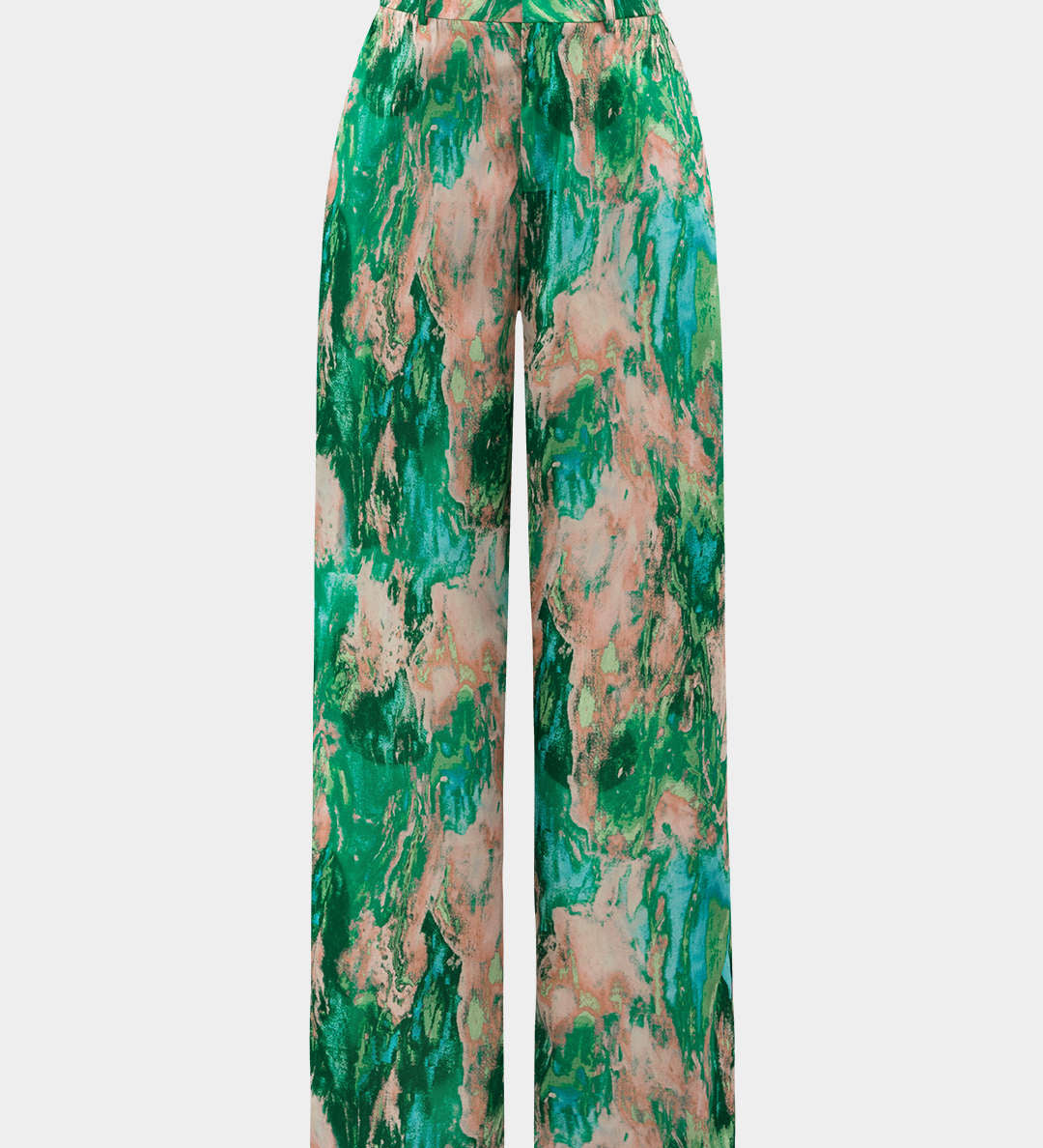 Inna Kalhoty s Vysokým Pasem a Mramorovým Vzorem