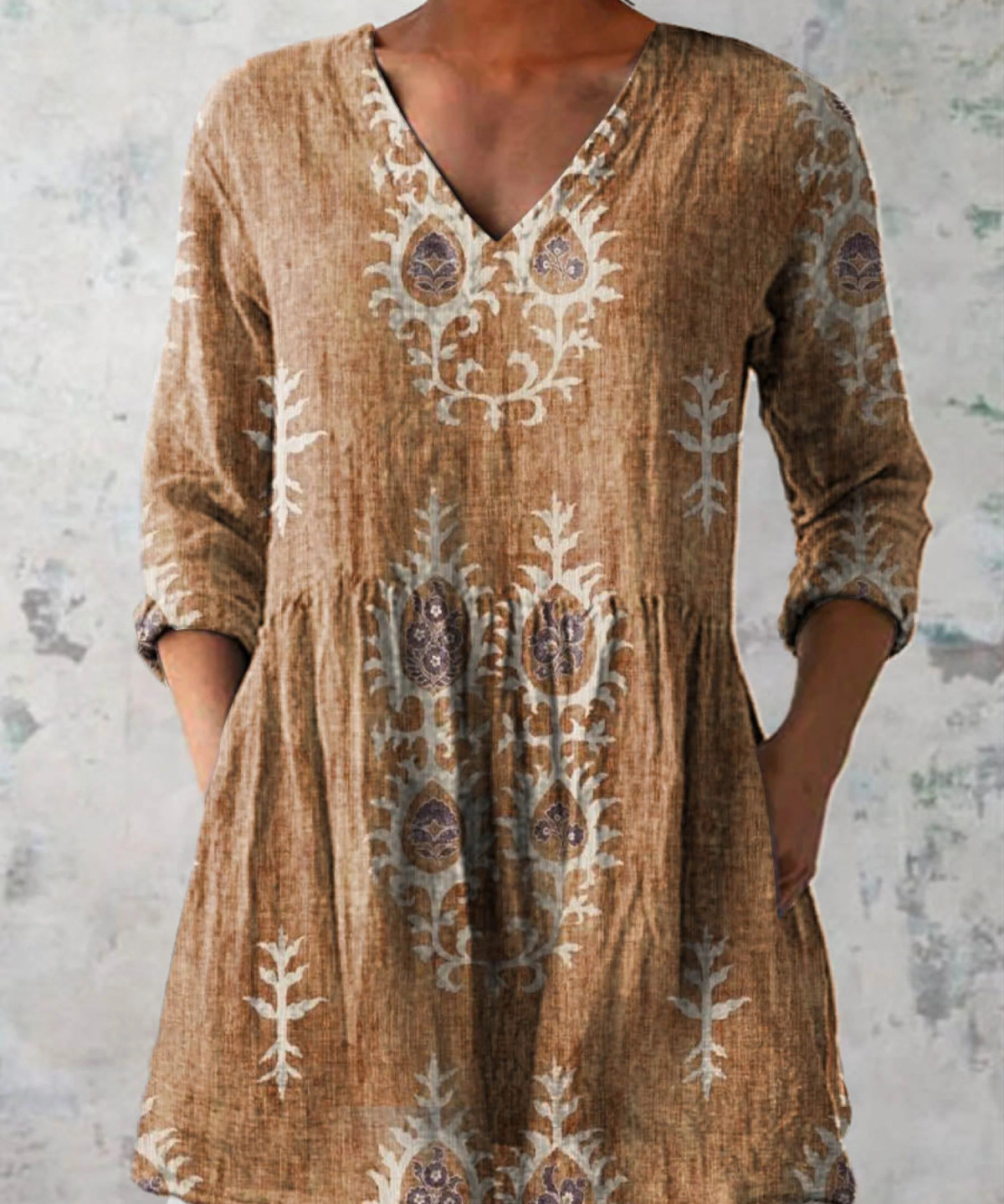 Elise | Blusa Longa com Decote em V
