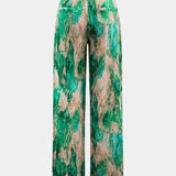 Inna Kalhoty s Vysokým Pasem a Mramorovým Vzorem