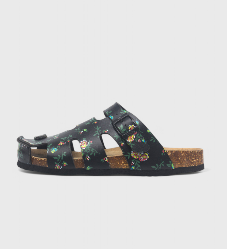 Neya Korkové Dřeváky s Přezkou a Polstrovanou Stélkou