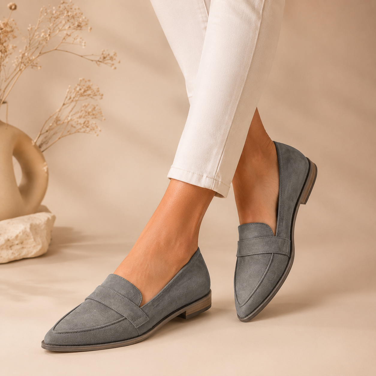 Helen | Mocassins ortopédicas de camurça macia
