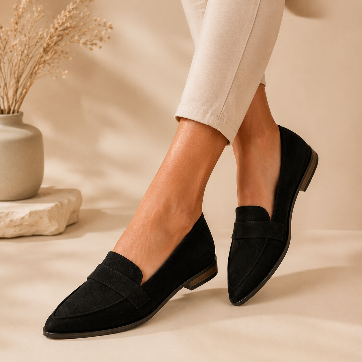 Helen | Mocassins ortopédicas de camurça macia