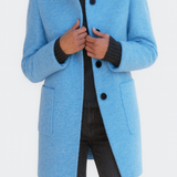 Lidia - Bunda s vysokým límcem ze směsi vlny