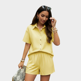 Karolína - Pohodlná souprava s košilí a šortkami