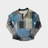 Aubert™ - Elegantní Henley košile s geometrickým vzorem