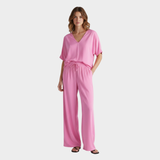 Veronika - Vzdušná souprava s širokými kalhotami a volnou blůzou