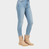 Valerie - Voděodolné kožené boty s vlněnou podšívkou