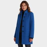 Lidia - Bunda s vysokým límcem ze směsi vlny