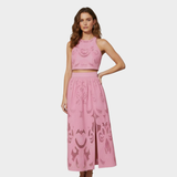 Klára - Dámský krajkový set s topem a sukní