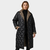 Ofira – Obojstranný prošívaný kabát s podšívkou s leopardím vzorem