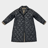 Ofira – Obojstranný prošívaný kabát s podšívkou s leopardím vzorem