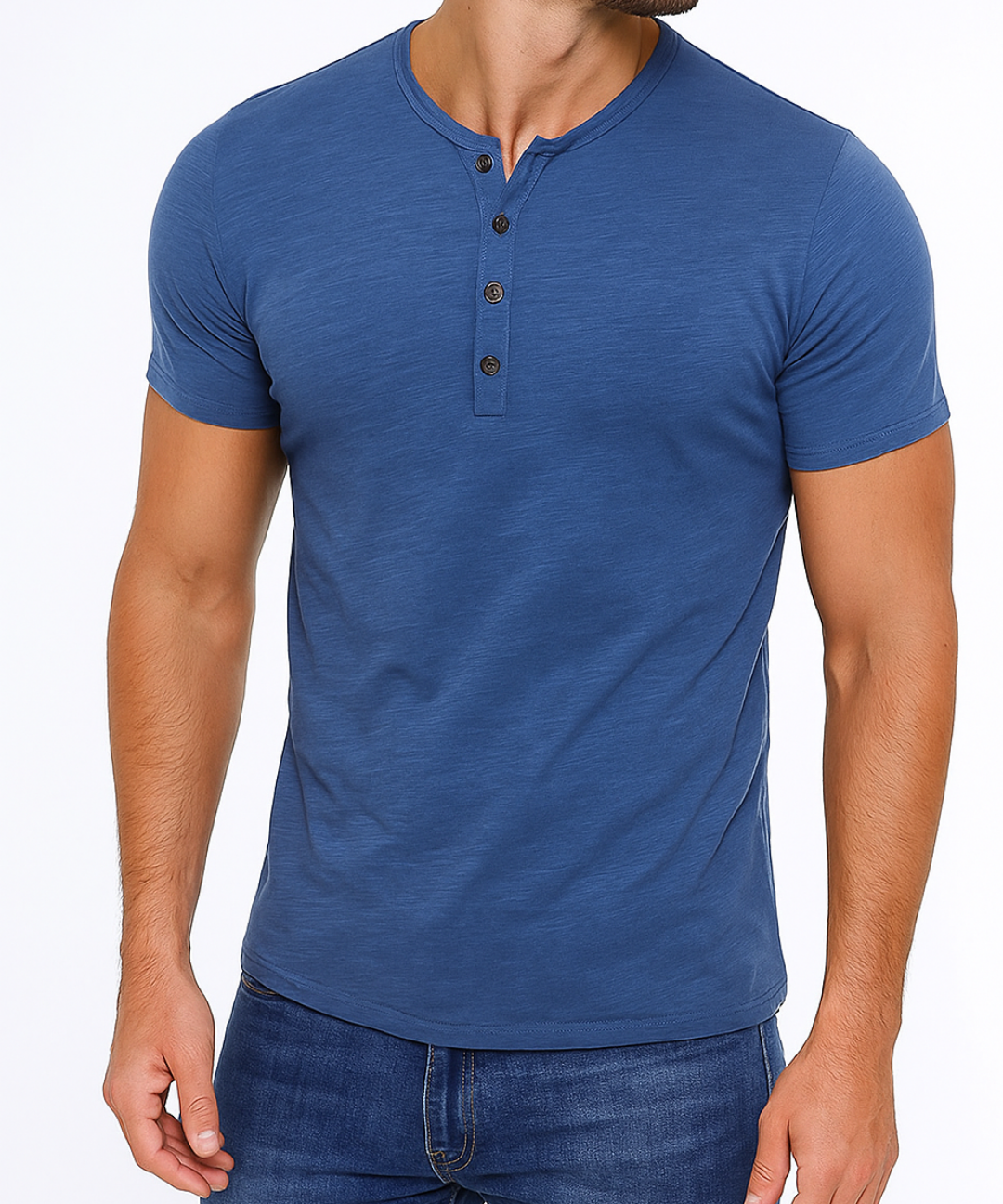Camisa Henley - Gola com Botões