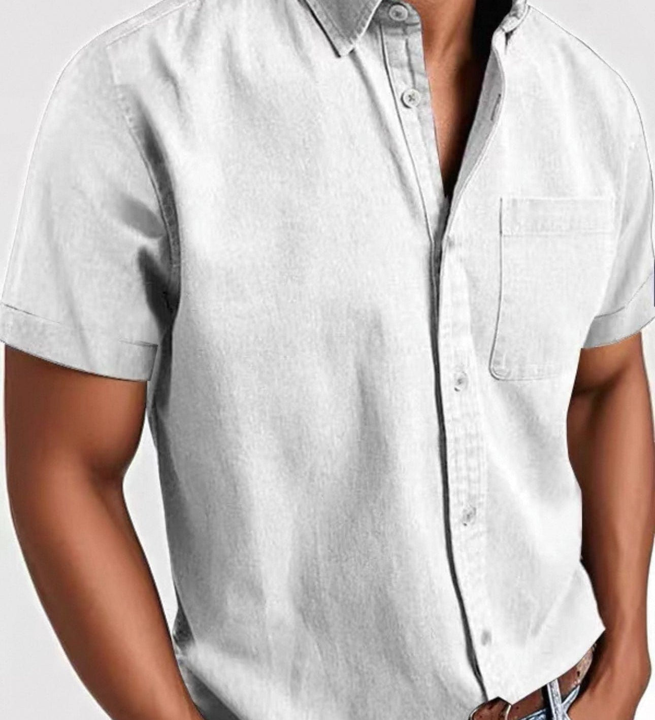 Elegantní krátký rukáv košile
