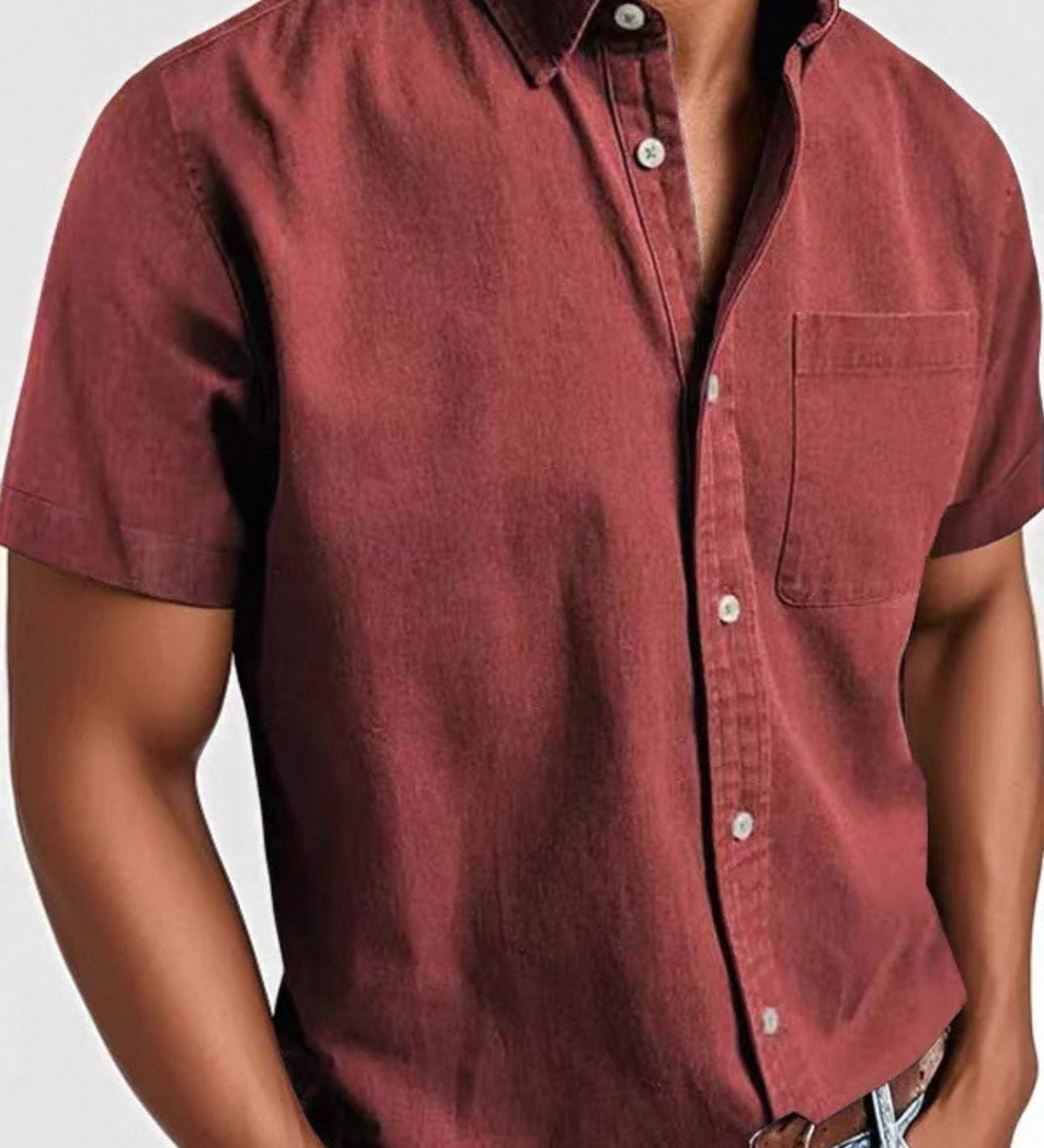 Elegantní krátký rukáv košile