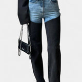 Mijie džíny s vysokým pasem a rovnými nohavicemi