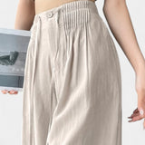 Ilyana Kalhoty s Vysokým Pasem a Širokými Nohavicemi