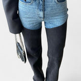 Mijie džíny s vysokým pasem a rovnými nohavicemi