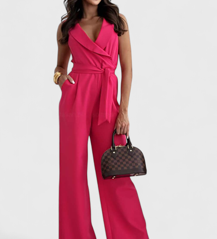 Elegantní bezrukávový Montserrat Mono s mašlí a plynulým spadem