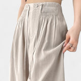 Ilyana Kalhoty s Vysokým Pasem a Širokými Nohavicemi