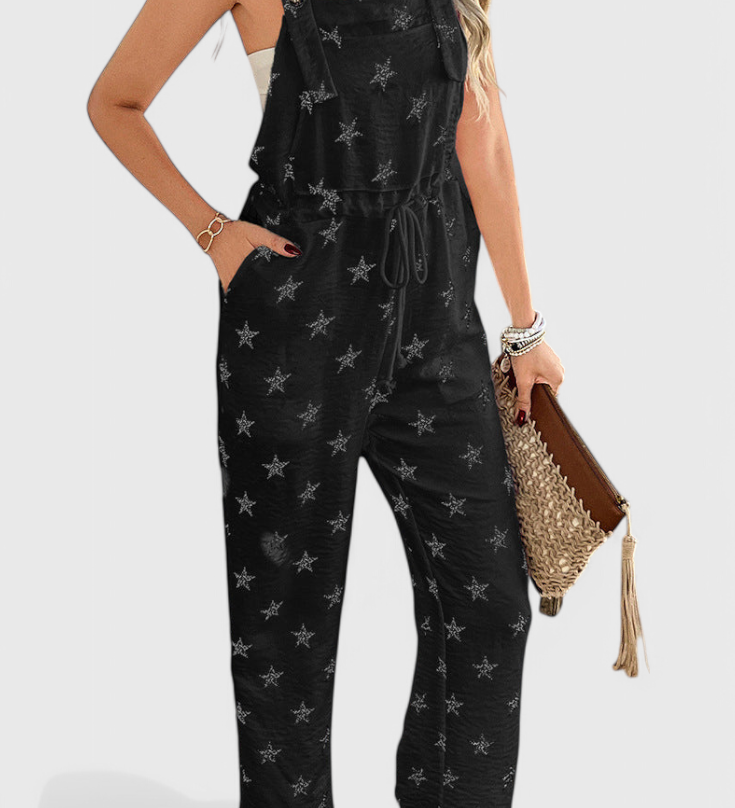 Bianca Mono Largo Relajado s Potiskem Hvězd