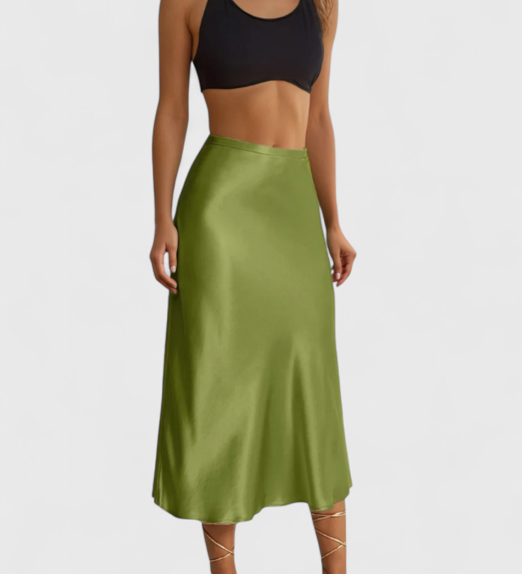 Maxima Midi Sukně s Vysokým Pasem