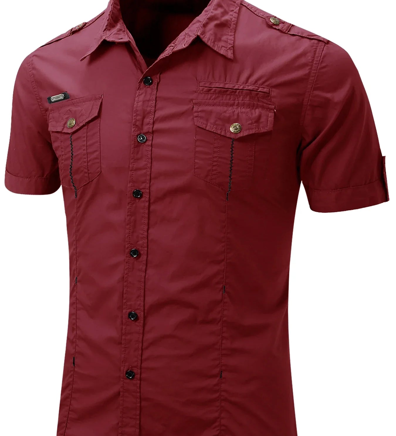 Krátký rukáv bavlněná košile Cargo