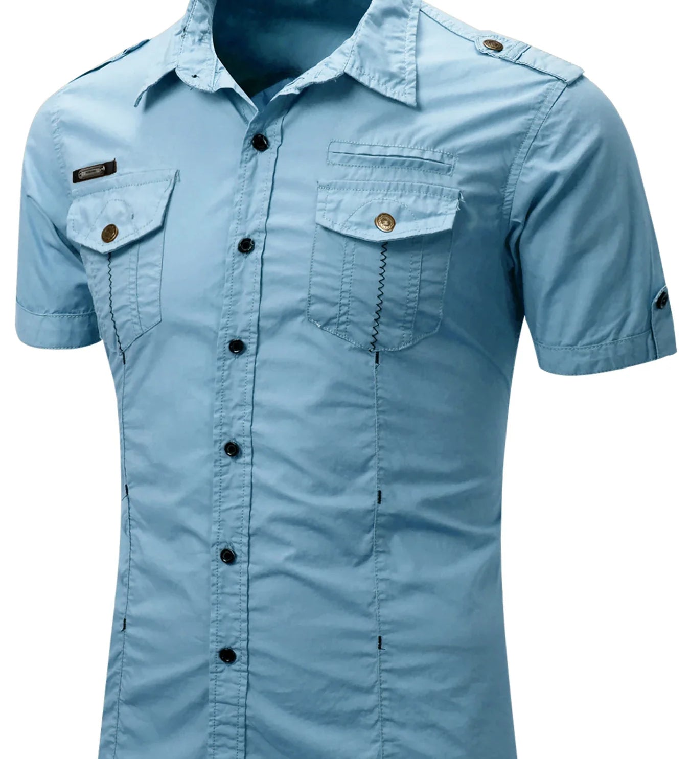 Krátký rukáv bavlněná košile Cargo