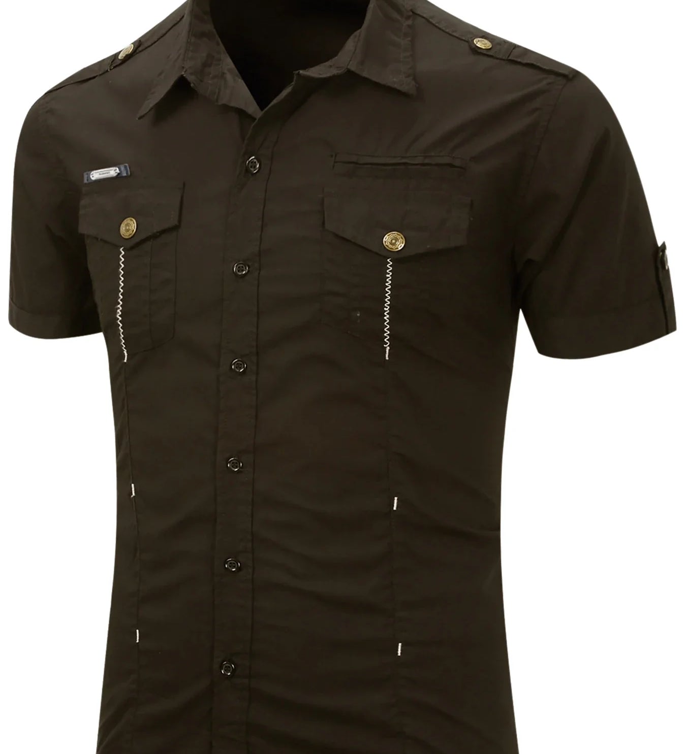 Krátký rukáv bavlněná košile Cargo